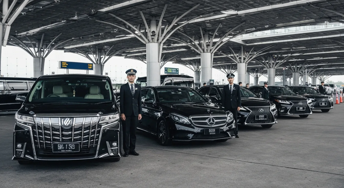 Luxury vehicle fleet at Bali Airport - Premium Transfer Fleet